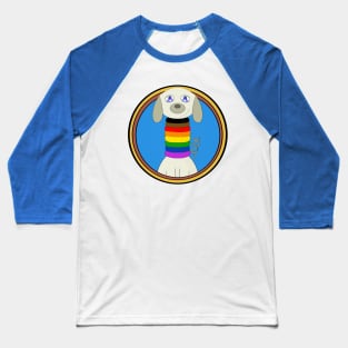 Cute Rainbow Dog Baseball T-Shirt